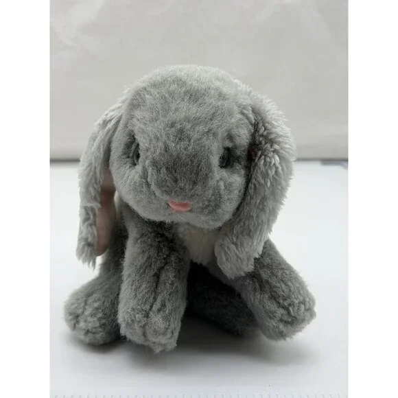 Tyco Bunny Bunny Bunnies Gray 7" Rabbit 1994 Plush Vintage Stuffed Grey Soft Toy - Picture 4 of 11